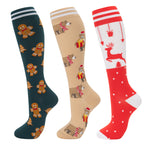 FE0A-3301-Compression Socks 3 Pairs Graduated Compression Support Circulation Socks