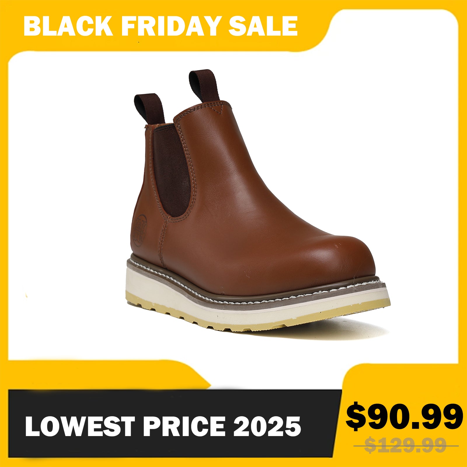 HANDPOINT 84985 Men's Chelsea Double Gore Pull-On Soft Toe Work Boot