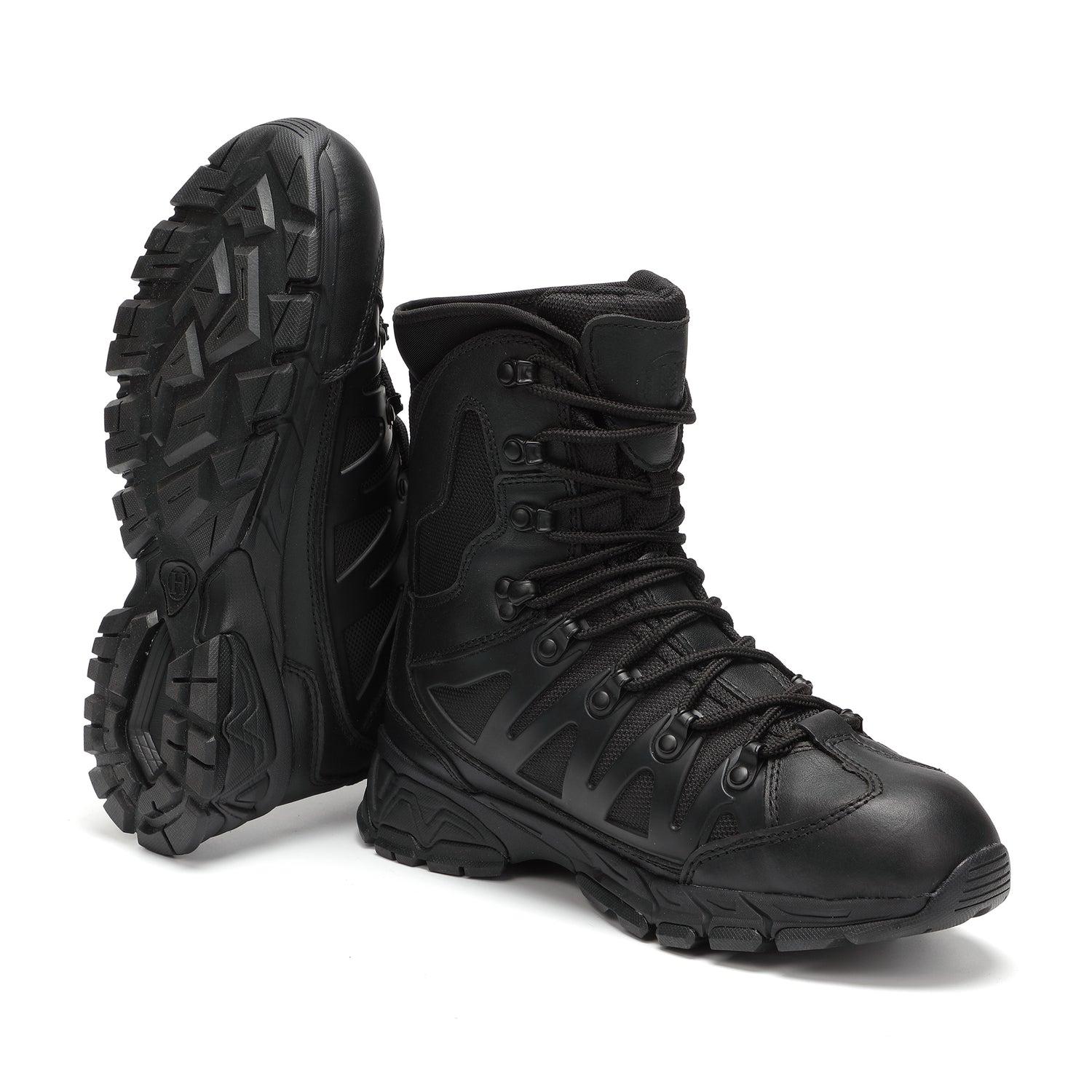 AM1002 8" Men's Military Tactical Work Boots, Hiking Motorcycle Combat Boots with YKK Side Zipper