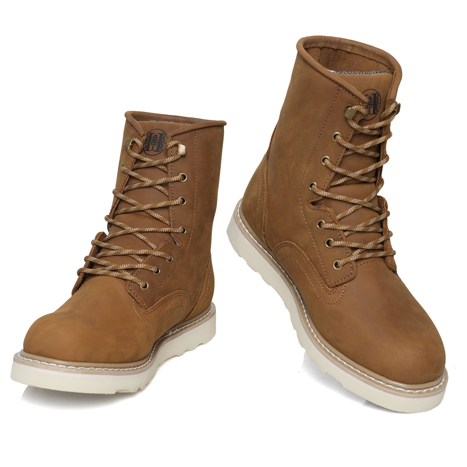 HVB809 Men’s 8" Soft Toe Work Boots, Water Resistant, Breathable, for Construction & Daily Use