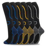 0C- 6 Pairs Compression Socks for Women & Men Knee High Cute Circulation Socks