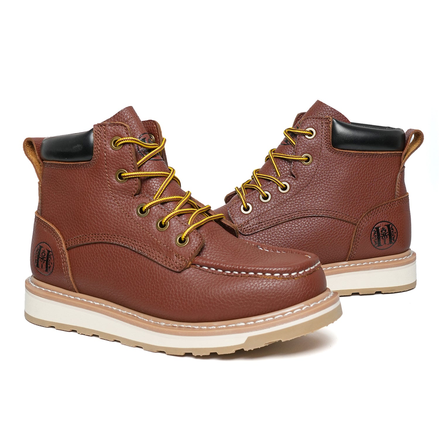 VCK3036 Men's Soft-Toe 6" Work Boots, Lightweight, Breathable, Non-Slip Rubber Outsole, Anti-Fatigue, CoolMax, EH Rated – Durable