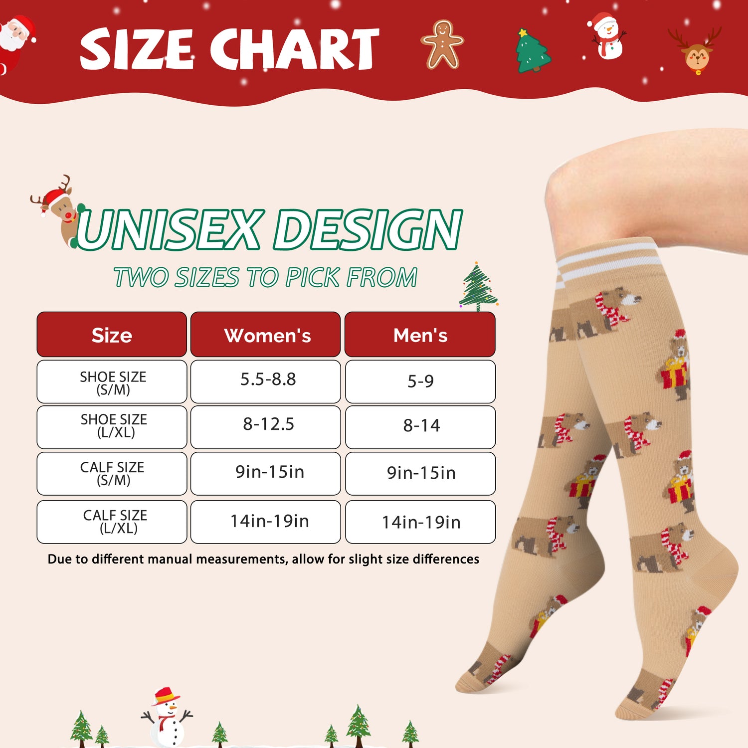 FE0A-3301-Compression Socks 3 Pairs Graduated Compression Support Circulation Socks