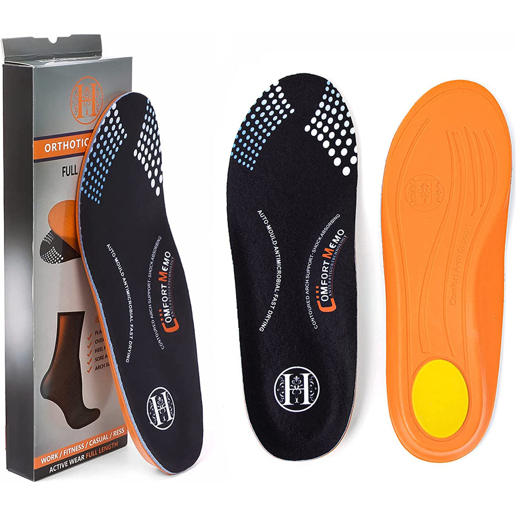 Memory Foam Orthotic Shoe Inserts Relieve Heel Pain Anti-Fatigue Shoe Insoles
