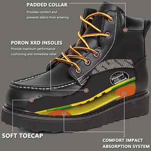 CK304 Men's 6" Soft Toe Non-Slip Water Resistant for Construction Work Boots