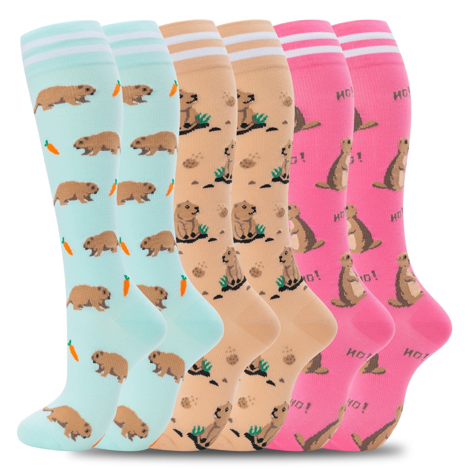 0A-0601- Compression Socks for Women Men Support Circulation 6 Pairs Socks For Travel