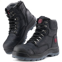 Cargar imagen en el visor de la galería, 81N07 Work Boots for Men, Composite Toe, YKK Zipper, 6&quot; Non-Slip Safety Leather Shoes, Static Dissipative, Breathable
