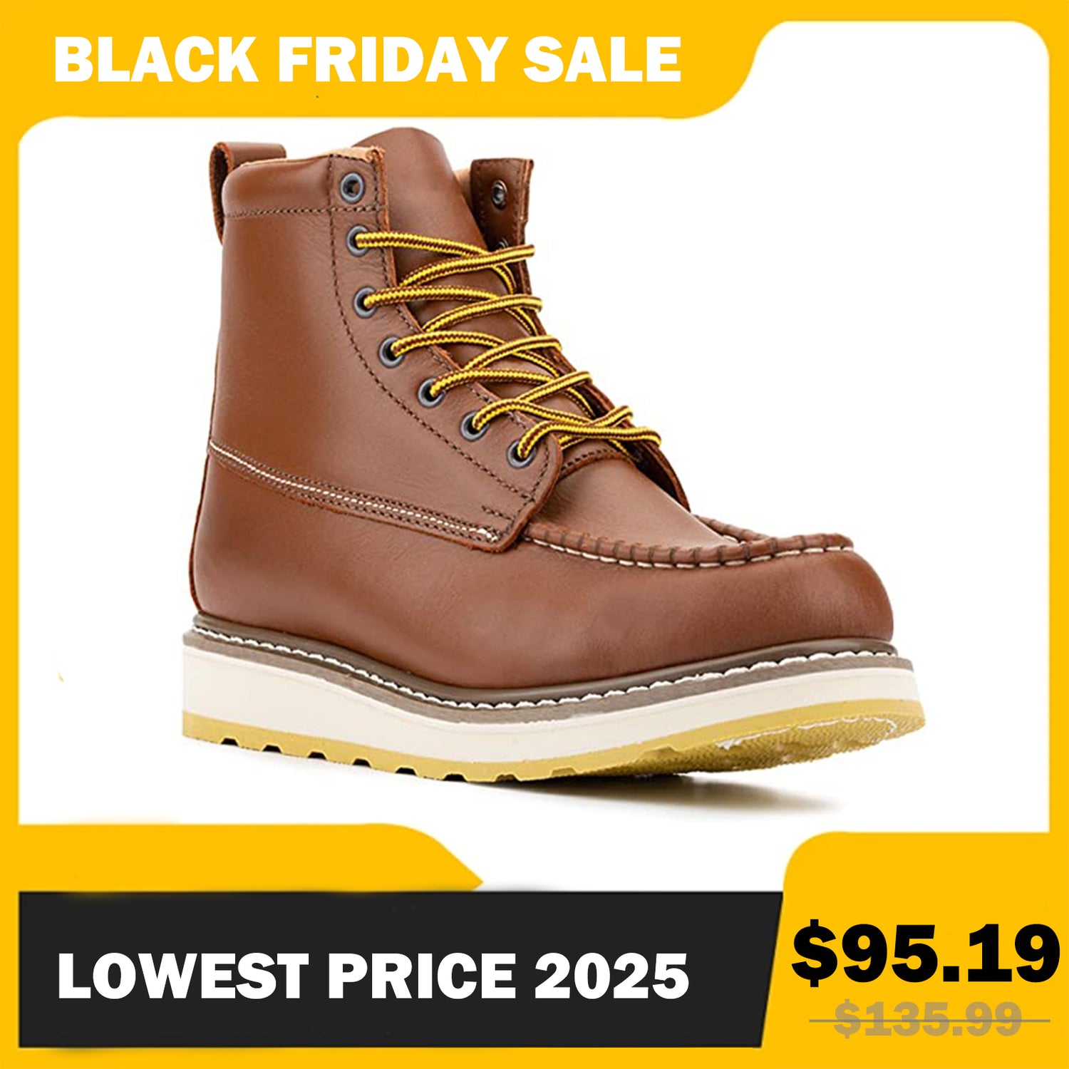 DIEHARD 84994 Men's 6" Leather Slip Resistant Durability Breathable Soft Toe Work Boots