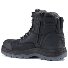 画像をギャラリービューアに読み込む, 81N07 Work Boots for Men, Composite Toe, YKK Zipper, 6&quot; Non-Slip Safety Leather Shoes, Static Dissipative, Breathable
