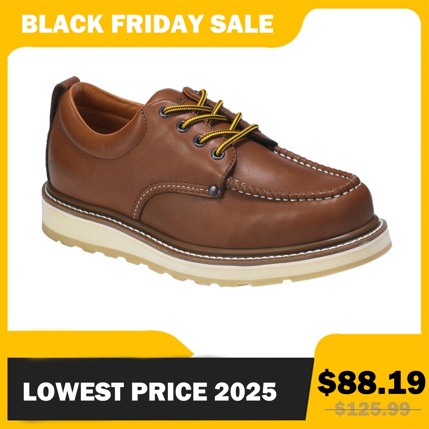 DIEHARD 82994 Men's 4" Soft Toe Leather Oxford Work Shoes