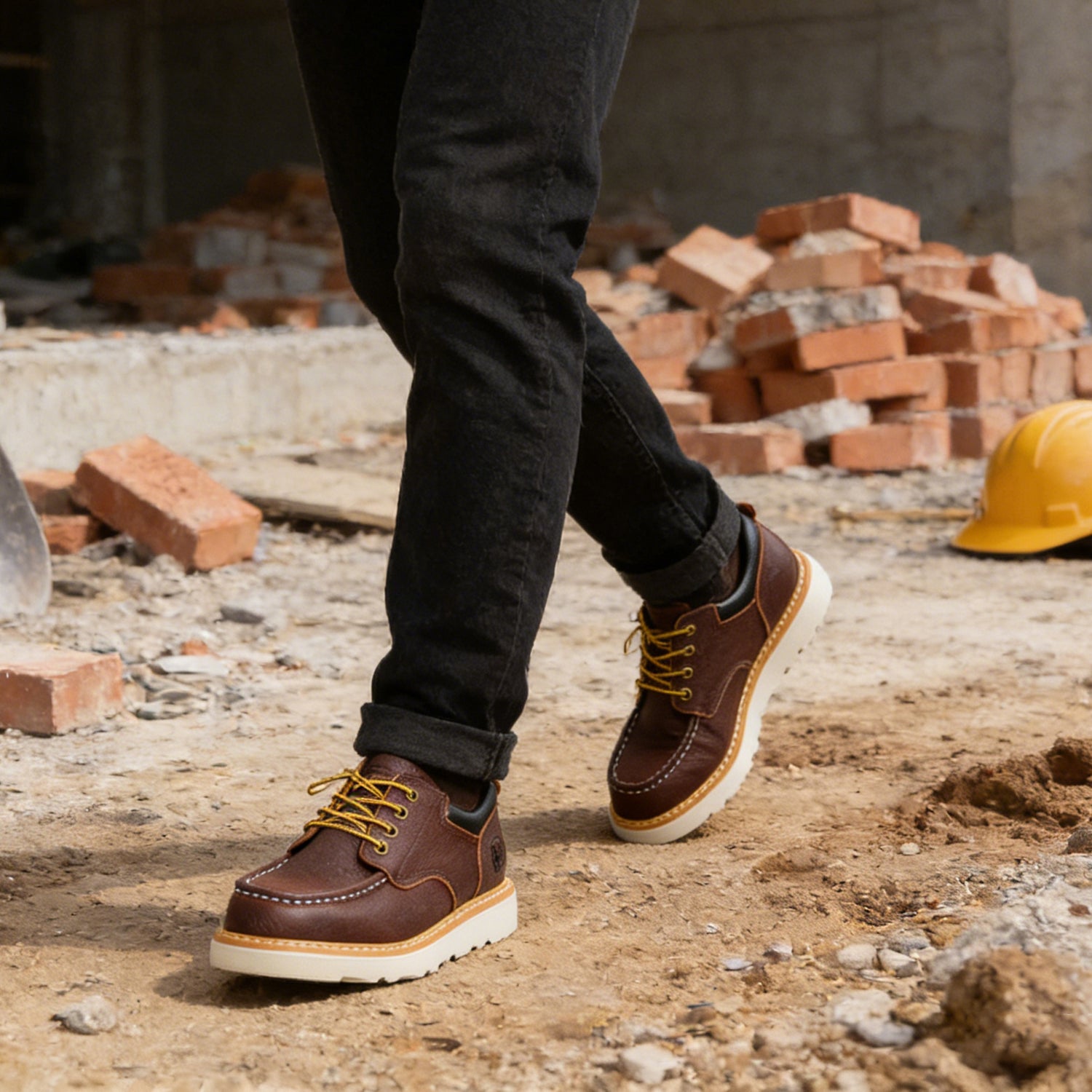 Wholesale Men’s Soft Toe Work Boots | Customizable Bulk Orders (MOQ 300 Pairs)-40LF012BN