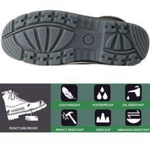 画像をギャラリービューアに読み込む, 81N07 Work Boots for Men, Composite Toe, YKK Zipper, 6&quot; Non-Slip Safety Leather Shoes, Static Dissipative, Breathable
