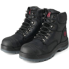 画像をギャラリービューアに読み込む, 81N07 Work Boots for Men, Composite Toe, YKK Zipper, 6&quot; Non-Slip Safety Leather Shoes, Static Dissipative, Breathable
