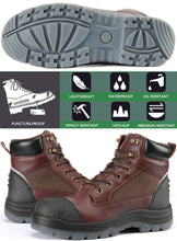画像をギャラリービューアに読み込む, 80N03 / 81N03 Soft Toe / Composite Toe 6&quot; Waterproof Mens Work Boots, Non-Slip Puncture-Proof Safety Anti-Static Working Shoes
