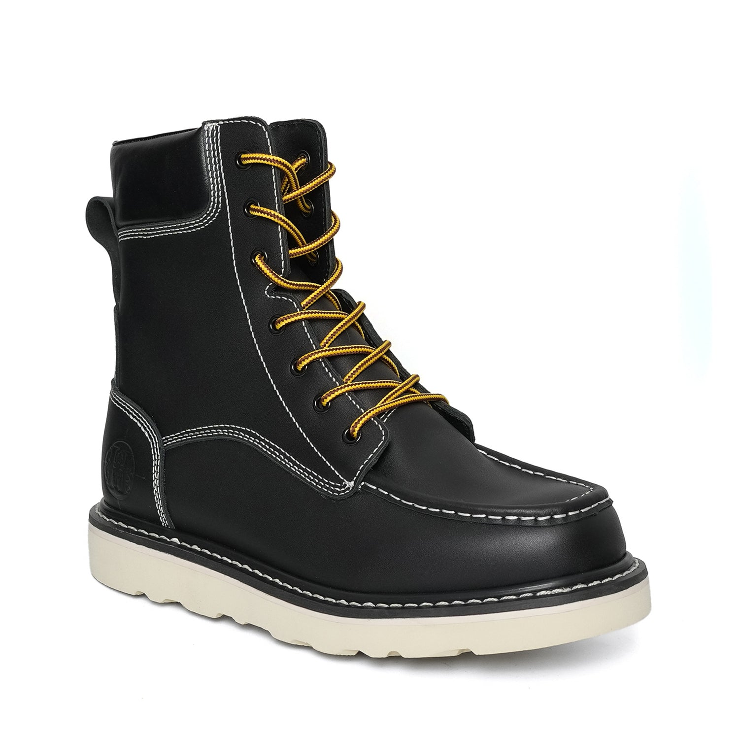 Wholesale Men’s Soft Toe Work Boots | Customizable Bulk Orders (MOQ 300 Pairs)-40LF008BK