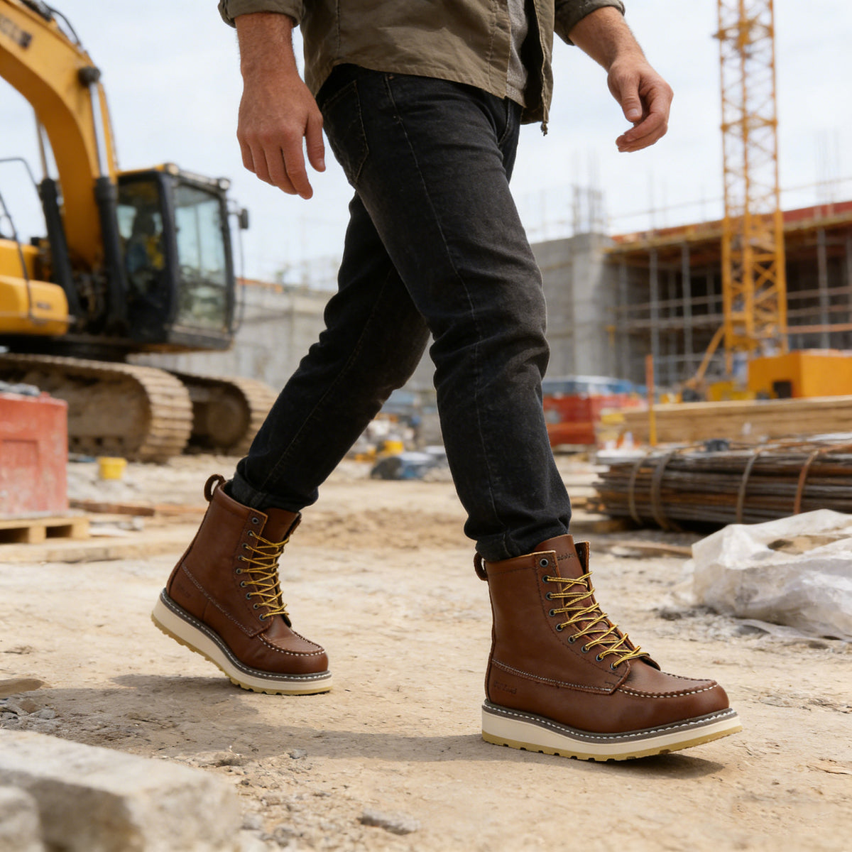 DIEHARD 86994 Slip Resistant Durability 8" Leather Work Boots