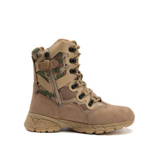 Cargar imagen en el visor de la galería, AM1001 8&quot; Men&#39;s Military Tactical Work Boots, Hiking Motorcycle Combat Boots with YKK Side Zipper
