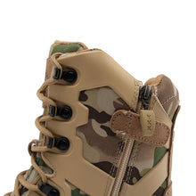 Cargar imagen en el visor de la galería, AM1001 8&quot; Men&#39;s Military Tactical Work Boots, Hiking Motorcycle Combat Boots with YKK Side Zipper
