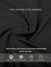 Charger l&#39;image dans la galerie, Dress Shirt for Men - Long Sleeve Solid Slim Regular Fit Business Shirt-Black
