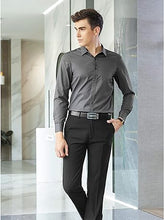 Lade das Bild in den Galerie-Viewer, Dress Shirt for Men - Long Sleeve Solid Slim Regular Fit Business Shirt-Gray
