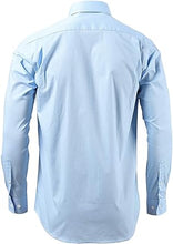 Cargar imagen en el visor de la galería, Dress Shirt for Men - Long Sleeve Solid Slim Regular Fit Business Shirt-Light Blue

