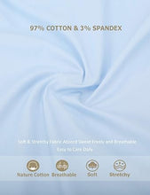 Charger l&#39;image dans la galerie, Dress Shirt for Men - Long Sleeve Solid Slim Regular Fit Business Shirt-Light Blue

