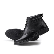 Charger l&#39;image dans la galerie, RV4102 Men&#39;s 6&quot; Soft Toe Oxford Boots Lace up Black color Business Wedding Party Shoes
