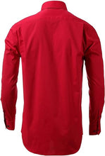 画像をギャラリービューアに読み込む, Dress Shirt for Men - Long Sleeve Solid Slim Regular Fit Business Shirt-Red

