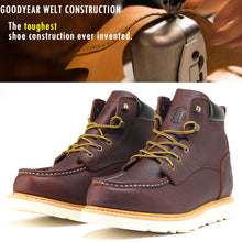 Cargar imagen en el visor de la galería, HVB 305 Men&#39;s 6&quot; Soft Toe Non-Slip Water Resistant for Construction with Durable Rubber EVA Outsole Work Boots
