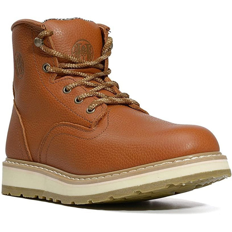 CK308 - 6'' Non-slip Water Resistant EH Safety Boots Soft Toe -Tan/Pu Sole