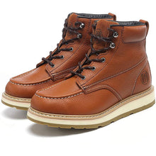 Cargar imagen en el visor de la galería, CK302 Botas para hombres Zapatos de trabajo de construcción con punta suave Marrón
