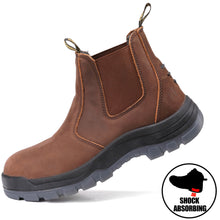 Load image into Gallery viewer, CRZ 802 /CRZ 822 Soft/Steel Toe 6&quot; Slip On Composite Toe Waterproof Slip Resistant Anti-Static Mens Work Boots
