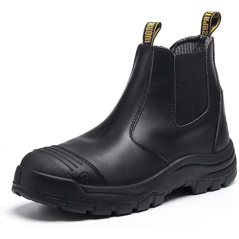 LV 802 Men's Slip-on Work Boots Soft Toe Waterproof Black