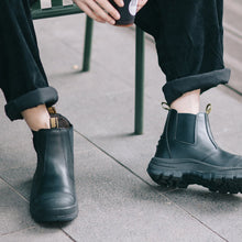 画像をギャラリービューアに読み込む, LV 802 Men&#39;s Slip-on Work Boots Soft Toe Waterproof Black

