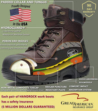 Carica l&#39;immagine nel visualizzatore di Gallery, CK1126 Men&#39;s Work Boots Composite Toe Puncture Resistant EE EH
