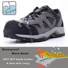 Lade das Bild in den Galerie-Viewer, Golden Retriever 1365 Non-Slip Lightweight Anti-Fatigue 4&quot; Steel Toe Work Shoes
