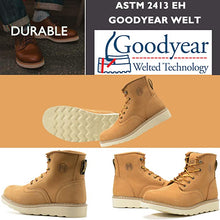 画像をギャラリービューアに読み込む, CK306 - 6&#39;&#39; Non-slip Water Resistant Safety Boots Soft Toe -Yellow/Eva Sole
