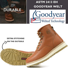 Carica l&#39;immagine nel visualizzatore di Gallery, CK308 - 6&#39;&#39; Non-slip Water Resistant EH Safety Boots Soft Toe -Tan/Pu Sole
