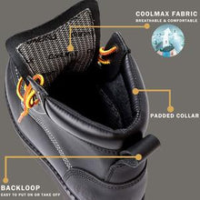 Cargar imagen en el visor de la galería, CK304 Botas de trabajo de construcción antideslizantes resistentes al agua con punta suave de 6&quot; para hombres

