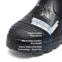 Lade das Bild in den Galerie-Viewer, LV 822 Men&#39;s Slip-on Work Boots w/ Steel Toe Waterproof Black
