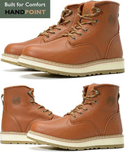Load image into Gallery viewer, CK308 - 6&#39;&#39; Non-slip Water Resistant EH Safety Boots Soft Toe -Tan/Pu Sole
