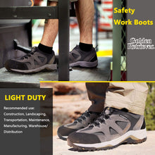 Lade das Bild in den Galerie-Viewer, Golden Retriever 1365 Non-Slip Lightweight Anti-Fatigue 4&quot; Steel Toe Work Shoes
