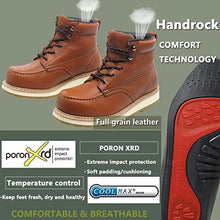 Cargar imagen en el visor de la galería, CK312 Botas de hombre Zapatos de trabajo de construcción con punta de material compuesto Marrón
