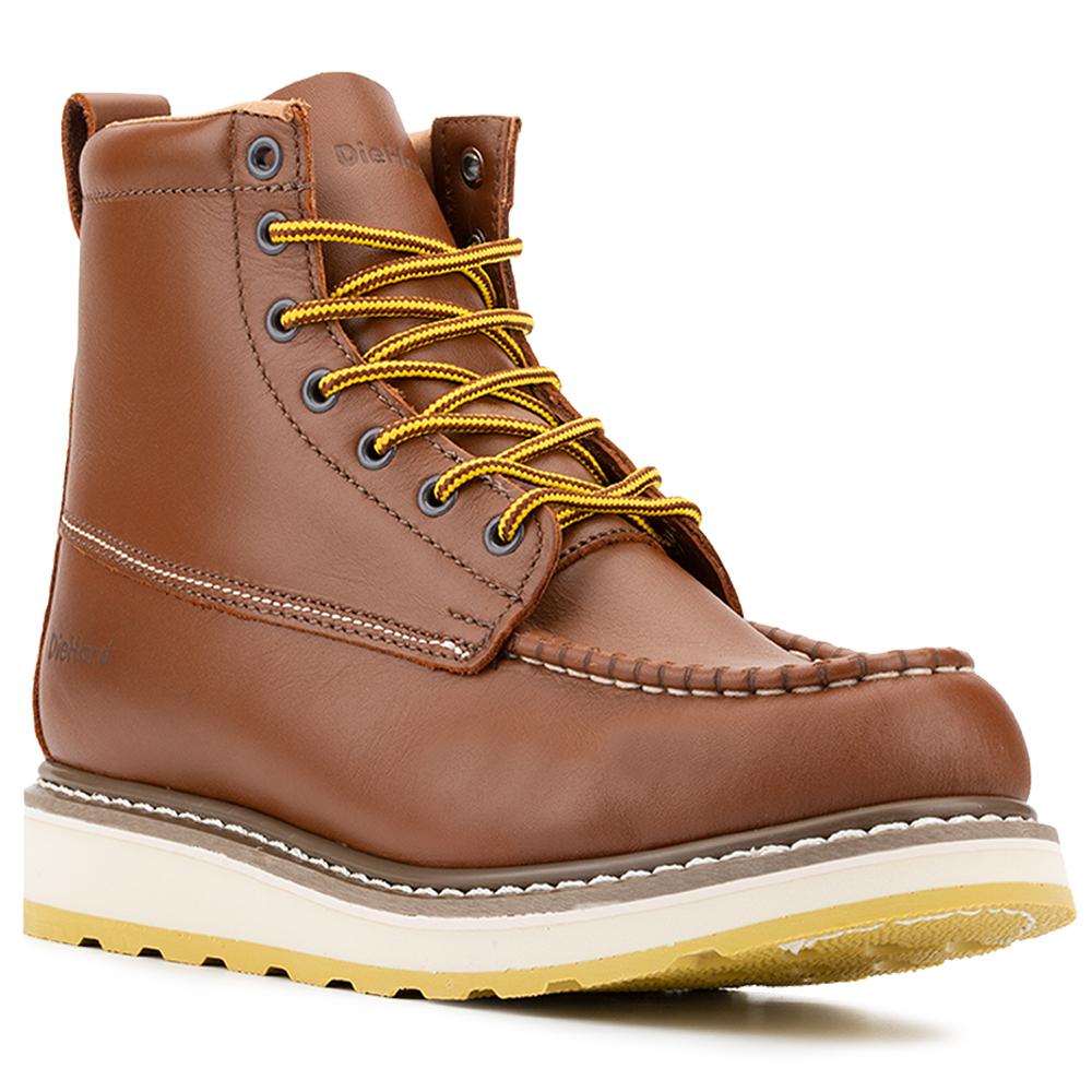 DIEHARD 84994 Men's 6'' Leather Slip Resistant Durability Breathable Soft Toe Work Boots