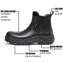 Charger l&#39;image dans la galerie, 80M02 Slip On Soft Toe Waterproof Slip Resistant Mens Work Boots
