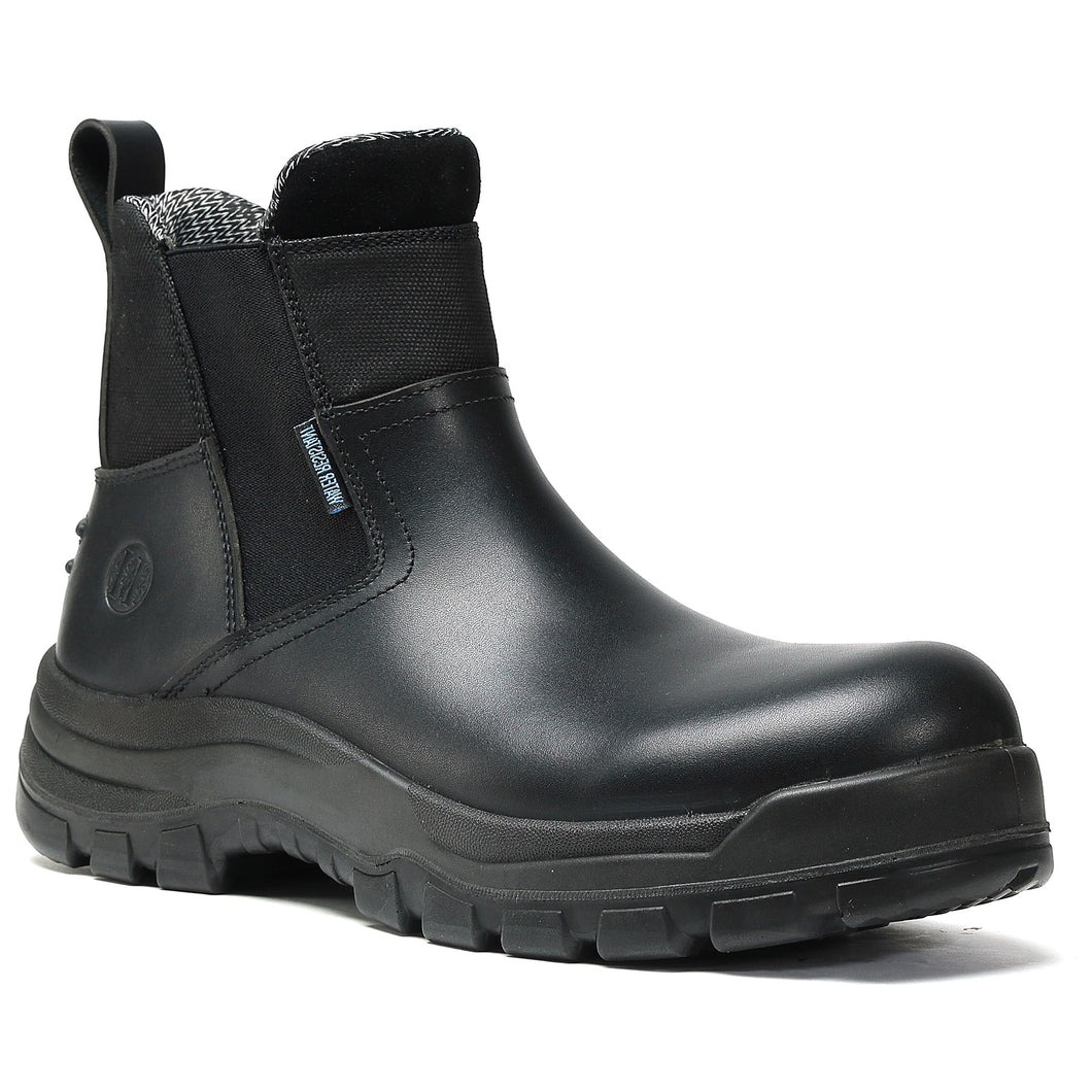 80M02 Slip On Soft Toe Waterproof Slip Resistant Mens Work Boots
