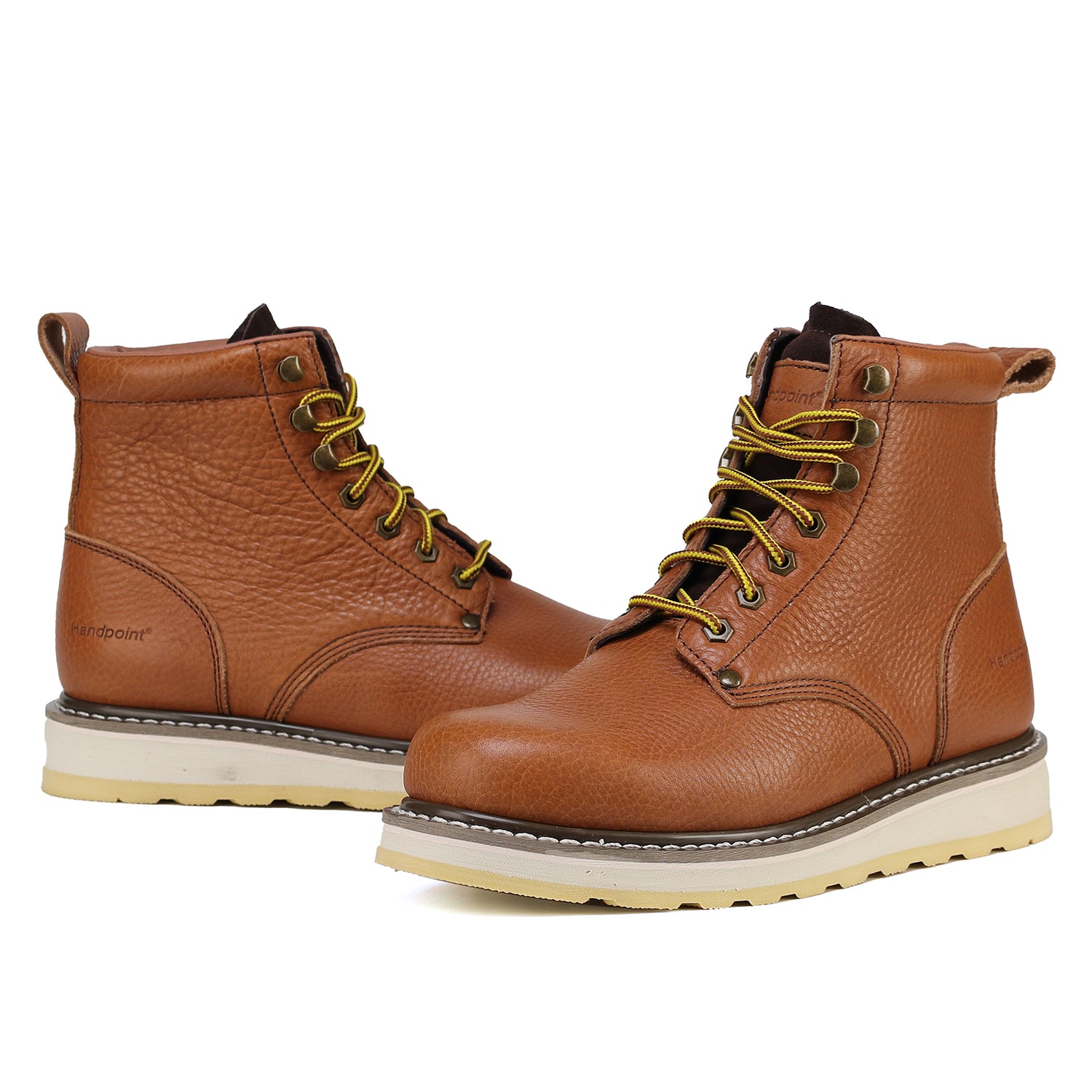 HANDPOINT 84984 Men's work boots Soft Toe comfortable 6" boots Brown