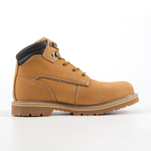 画像をギャラリービューアに読み込む, 00094 Men&#39;s Work Boots Wheat Nubuck Leather with Soft Toe Casual Safty Shoes
