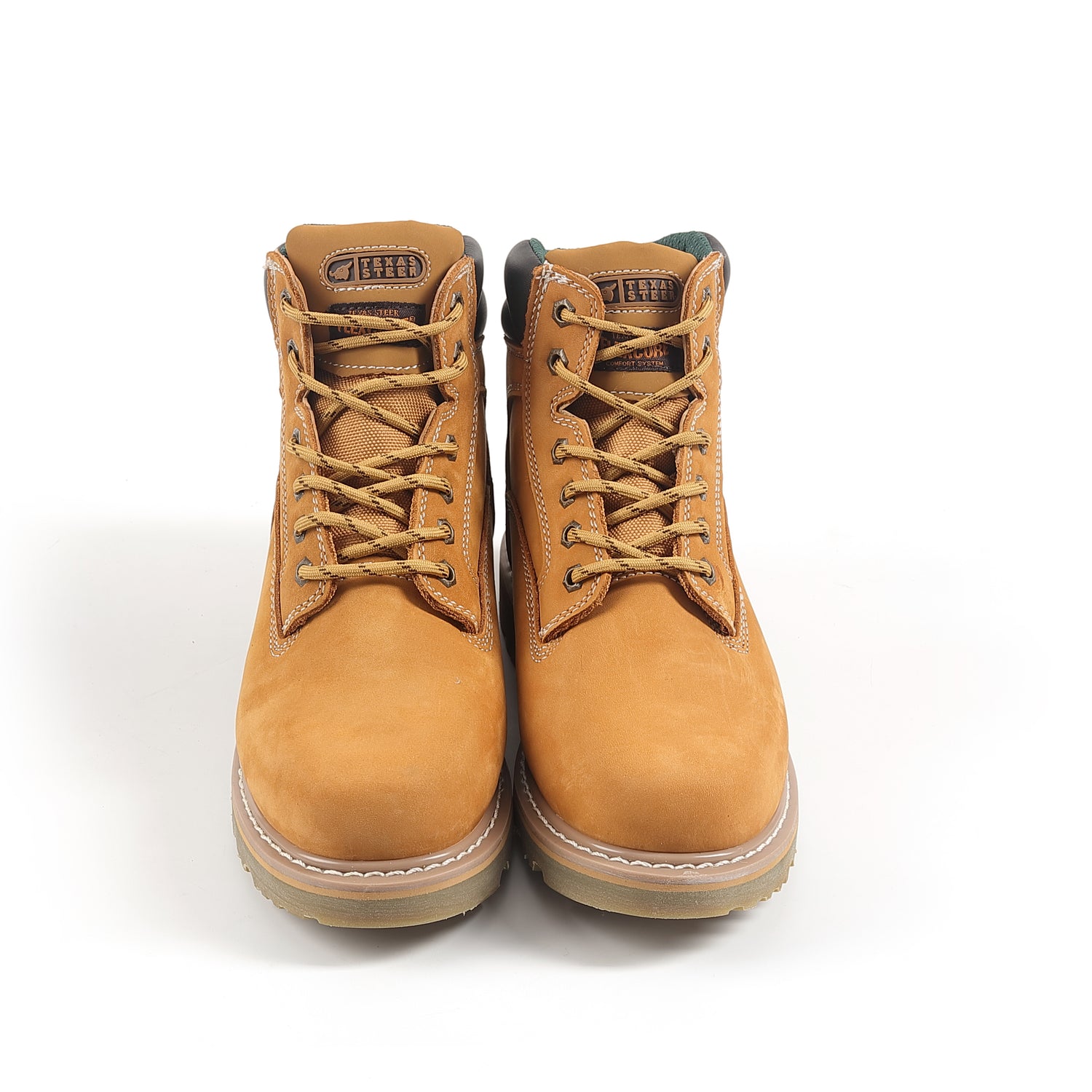 00094 Men's Work Boots Wheat Nubuck Leather with Soft Toe Casual Safty Shoes