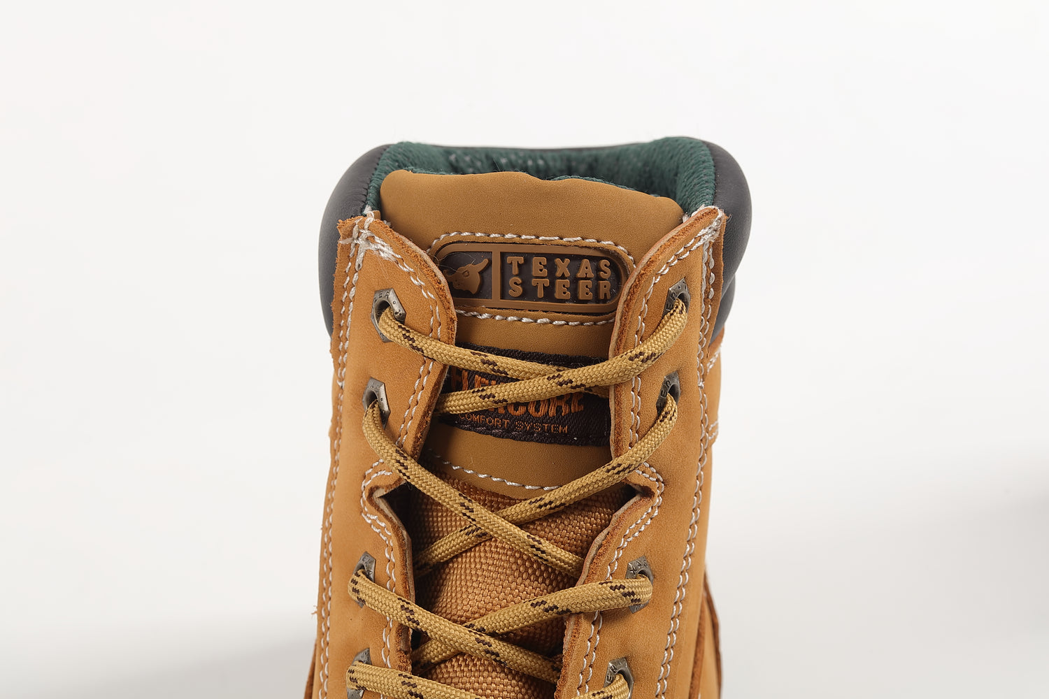 00094 Botas de trabajo para hombres Cuero nobuk de trigo con punta suave Zapatos de seguridad informales
